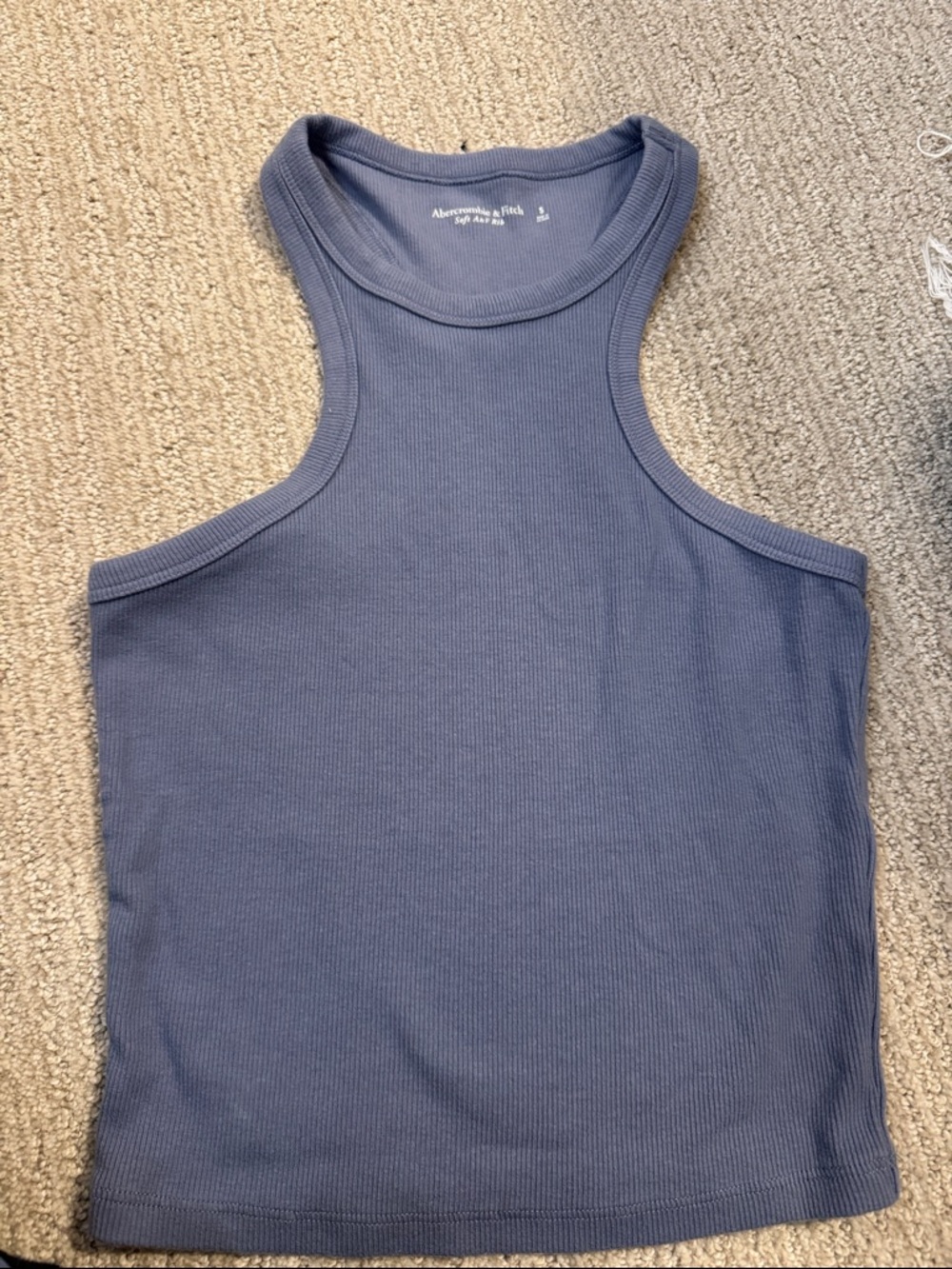 Abercrombie & Fitch Slate Blue Ribbed Tank